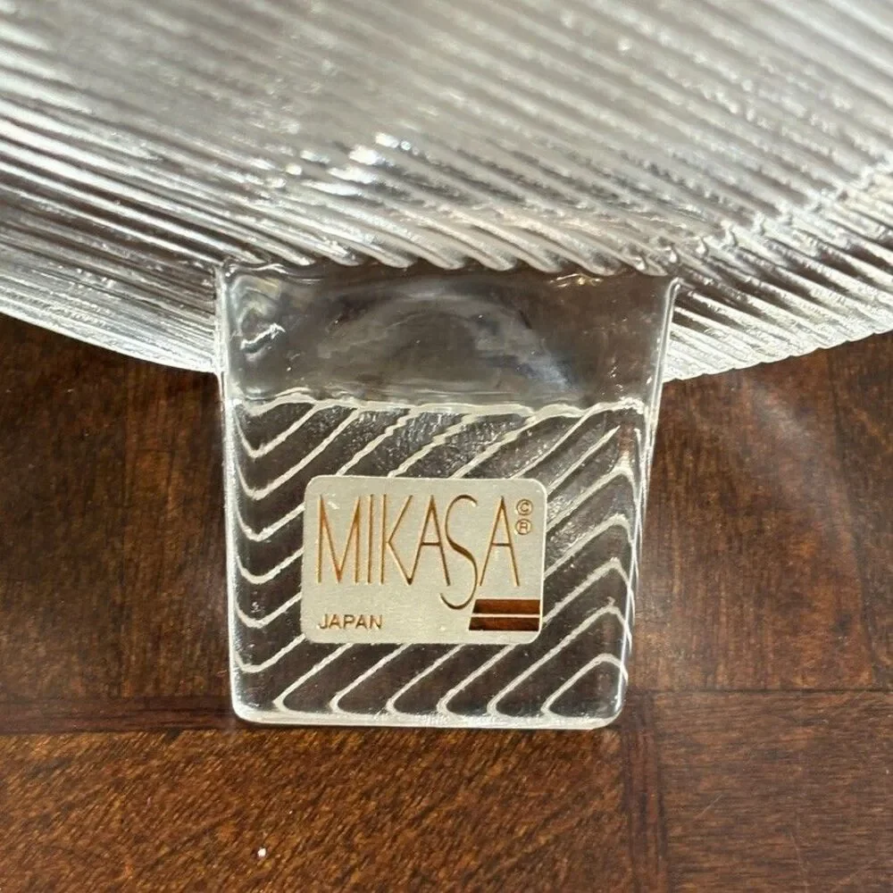 Mikasa Japan VTG Heavy Crystal Oval Picture Frame 5 X 7 Hollywood Regency Style